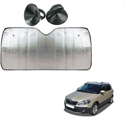 AuTO ADDiCT Dashboard Sun Shade For Skoda Fabia(Silver)