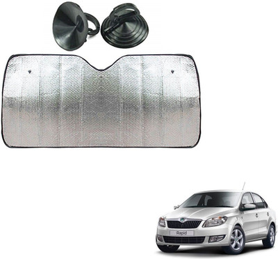 AuTO ADDiCT Dashboard Sun Shade For Skoda Rapid(Silver)