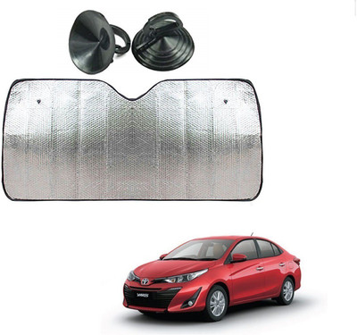 AuTO ADDiCT Dashboard Sun Shade For Toyota Yaris(Silver)