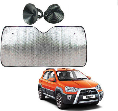 AuTO ADDiCT Dashboard Sun Shade For Toyota Etios Cross(Silver)