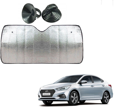AuTO ADDiCT Dashboard Sun Shade For Hyundai Verna(Silver)
