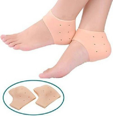 Pramukh Enterprise Moisturizing Gel Heel Socks Heel Support(Beige)