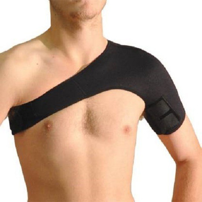 Leosportz Adjustable Left shoulder PREMIUM QUALITY NEOPRENE Shoulder Support(Black)