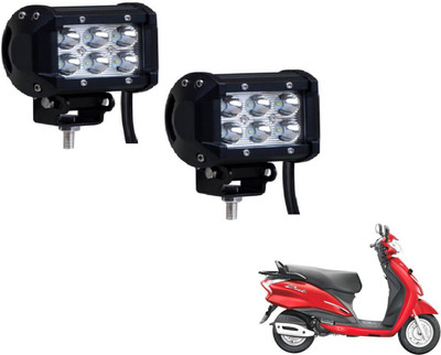 MOCKHE VLB-NS-RCT6LD2P-153 Headlight Motorbike LED for Hero (12 V, 18 W)(Universal For Bike, Pack of 2)