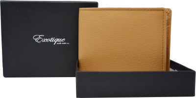 Exotique Men Formal, Casual, Trendy Tan Genuine Leather Wallet(6 Card Slots)