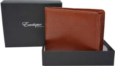 Exotique Men Formal, Casual, Trendy Brown Genuine Leather Wallet(6 Card Slots)