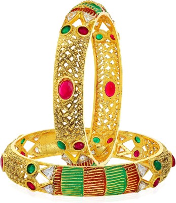 Sukkhi Alloy Pearl Gold-plated Bangle(Pack of 2)