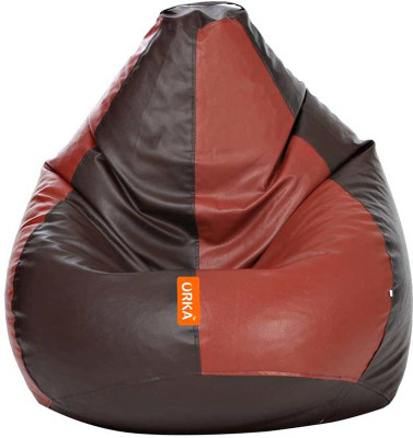ORKA Semi Aniline Leather XL Teardrop Kid Bean Bag(Bead Filling, Color - Tan Brown, DIY(Do-It-Yourself)) deal from flipkart