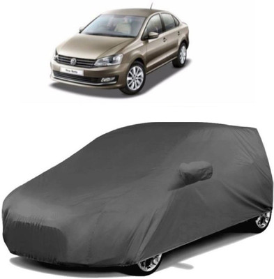 MoTRoX Car Cover For Volkswagen Vento (With Mirror Pockets)(Grey)