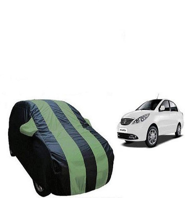 Frap Car Cover For Tata Manza (With Mirror Pockets)(Green, Blue)
