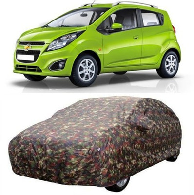 AAMANG Car Cover For Chevrolet Beat (With Mirror Pockets)(Multicolor)