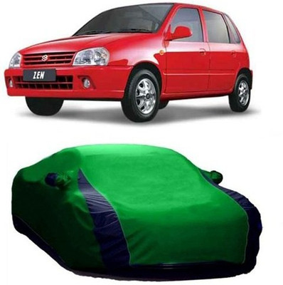 TheProtect Car Cover For Maruti Suzuki Zen (With Mirror Pockets)(Green)