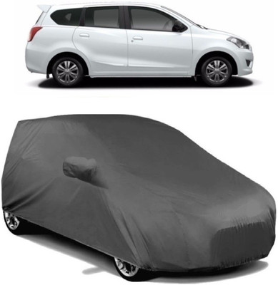 MoTRoX Car Cover For Nissan Go (With Mirror Pockets)(Grey)