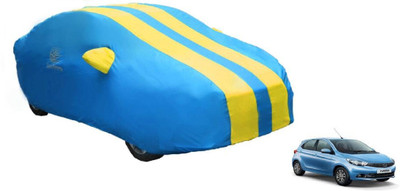 Auto Oprema Car Cover For Tata Tiago (With Mirror Pockets)(Blue, Yellow)
