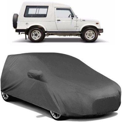 MoTRoX Car Cover For Maruti Suzuki Gypsy (With Mirror Pockets)(Grey)