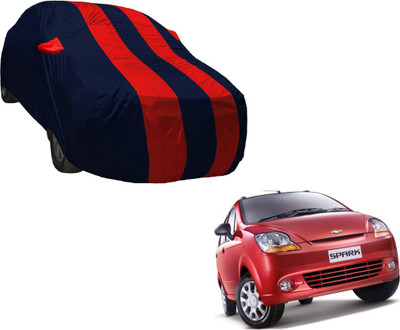 Auto Hub Car Cover For Chevrolet Spark (With Mirror Pockets)(Multicolor)