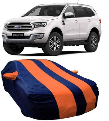 HDSERVICES Car Cover For Ford Endeavour (With Mirror Pockets)(Orange)