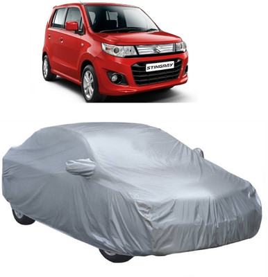 MoTRoX Car Cover For Maruti Suzuki WagonR Stingray (With Mirror Pockets)(Silver)