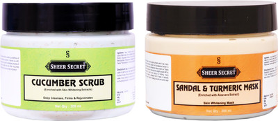 Sheer Secret Cucumber Scrub 300ml and Sandal Mask 300ml(2 Items in the set)