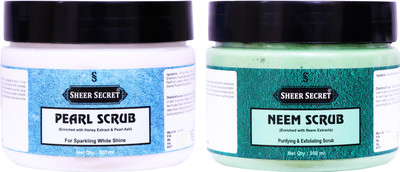 Sheer Secret Scrub 300ml and Neem Scrub 300ml Scrub(600 ml)