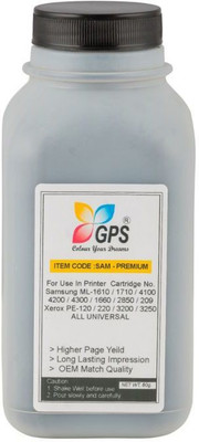 GPS Colour Your Dreams PRINTER Toner Powder Bottel Pack Of 1 With Nozzle 70gm Black Ink Toner Powder