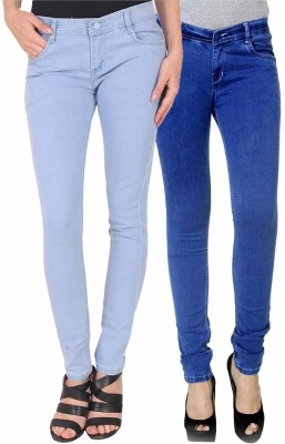 fashionbazaar4u.com Slim Women Blue Jeans(Pack of 2)