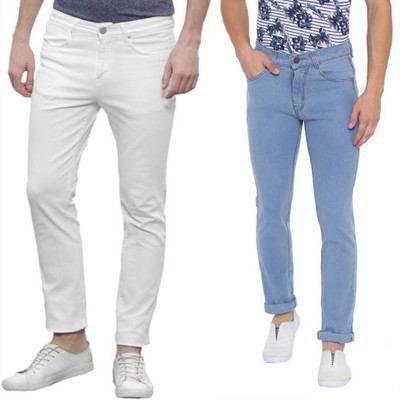 Masterly Weft Slim Men Multicolor Jeans(Pack of 2)