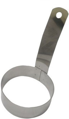 Dynore Dynore Stainless Steel Round Egg Ring with Handle small 3' inch Cookie Cutter