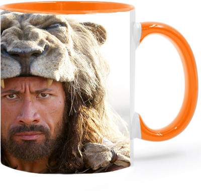 ARTBUG Hercules Dwayne Johnson-2724 Orange Ceramic Coffee Mug(350 ml)