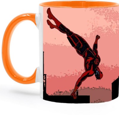 ARTBUG Daredevil Superhero -2616 Orange Ceramic Coffee Mug(350 ml)