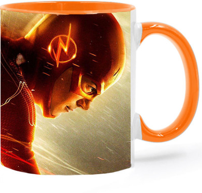 ARTBUG The Flash - 2913 Orange Ceramic Coffee Mug(350 ml)