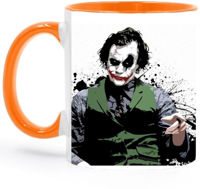 ARTBUG Joker The Dark Knight - 2802 Orange Ceramic Coffee Mug(350 ml)