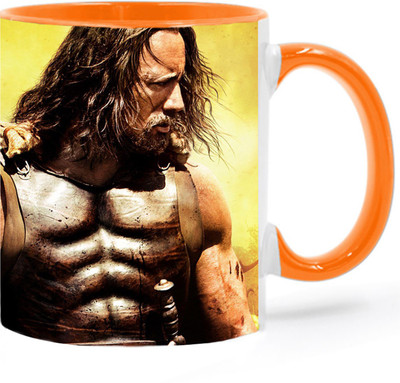 ARTBUG Hercules Dwayne Johnson-2721 Orange Ceramic Coffee Mug(350 ml)