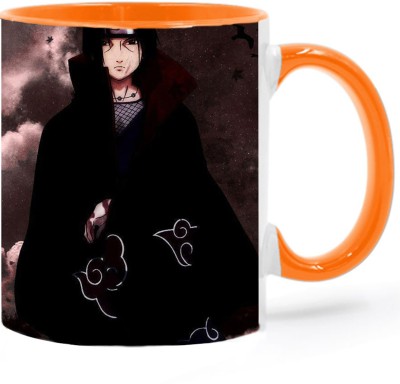 ARTBUG Itachi Uchiha Narruto -3216 Orange Ceramic Coffee Mug(350 ml)