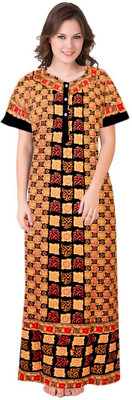 Trendy Fab Women Nighty(Multicolor)