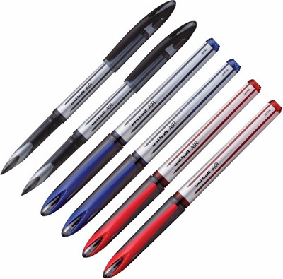 uni-ball ROLLER BALL PEN Roller Ball Pen(Pack of 6, Ink Color - Black, Blue, Red)
