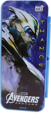 SKI Pencil Box With pencil box with Puch Button Lock And easy carry End Game Art Plastic Pencil Box