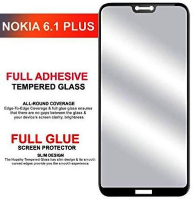 HIE POWER Edge To Edge Tempered Glass for Nokia 6.1 Plus(Pack of 1)