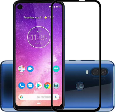 Karpine Edge To Edge Tempered Glass for Motorola One Vision(Pack of 1)