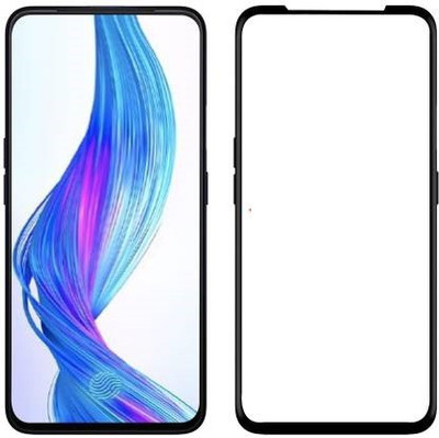 LIKEDESIGN Edge To Edge Tempered Glass for Realme X(Pack of 1)