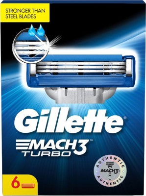 Gillette Mach 3 Turbo Cartridge  (Pack of 6)