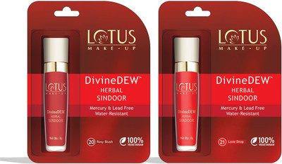 LOTUS MAKE - UP Divine Dew Sindoor Combo - Red & Maroon Sindoor(Red and Maroon)