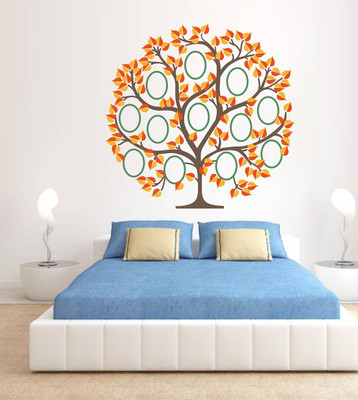 Wallzone 60 cm Photo Frame Tree Removable Sticker(Pack of 1)