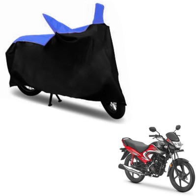 InayaAutoMotive Two Wheeler Cover for Honda(Dream Yuga, Black, Blue)