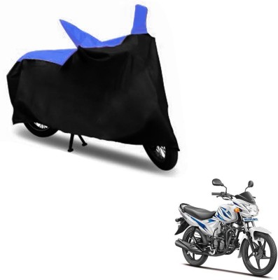 RONISH Two Wheeler Cover for Suzuki(Hayate, Black, Blue)