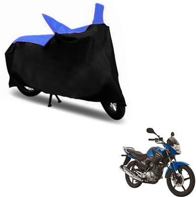 InayaAutoMotive Two Wheeler Cover for Yamaha(YBR 125, Black, Blue)