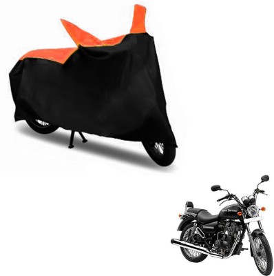 RONISH Two Wheeler Cover for Royal Enfield(Thunderbird 500, Black, Orange)