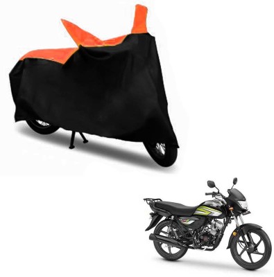 RONISH Two Wheeler Cover for Honda(CD 110 Dream, Black, Orange)