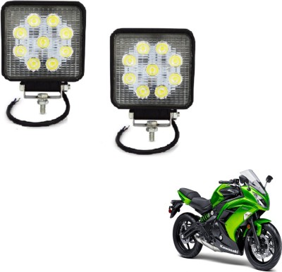 MOCKHE VLB-NS-SQR9LD2P-159 Nnja 50 Headlight Motorbike LED for Kawasaki (12 V, 27 W)(Universal For Bike, Pack of 2)