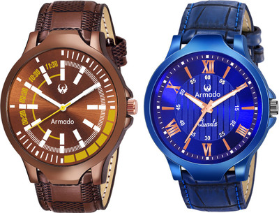 ARMADO 750 BRW - 760 BLU COMBO OF 2 Analog Watch  - For Men